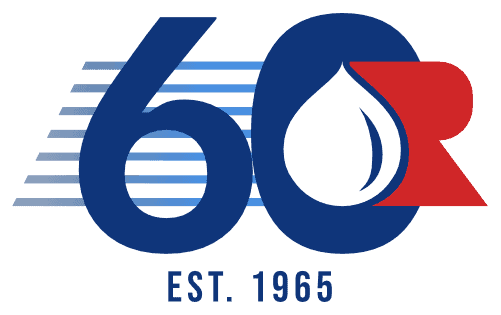 60th anniversary badge with text est. 1965 underneath